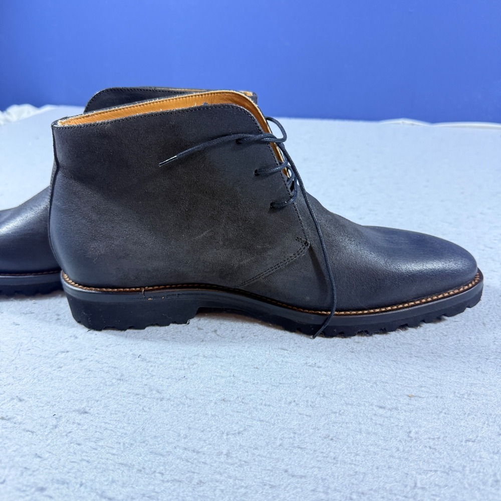 Paul Fredrick Men Grey Leather Chukka Boots Vibram Sole Made in Italy PFS210 8.5 - Picture 3 of 10